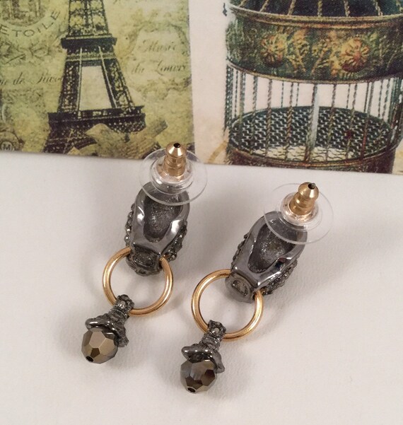 Vintage Jewellery Silver and Gold Earrings with M… - image 10
