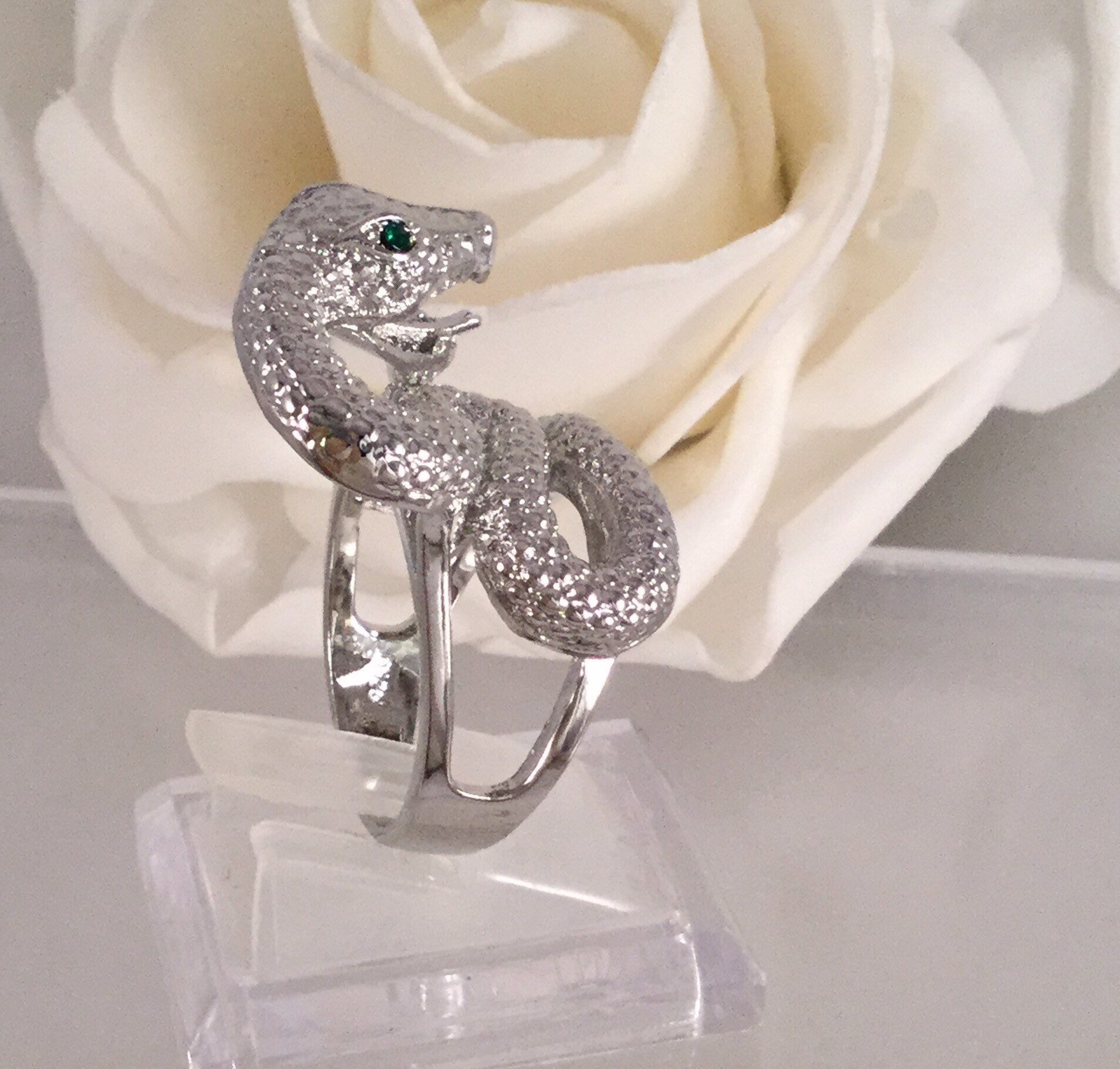 Vintage Jewellery Sterling Silver Snake Serpent Ring Extra - Etsy