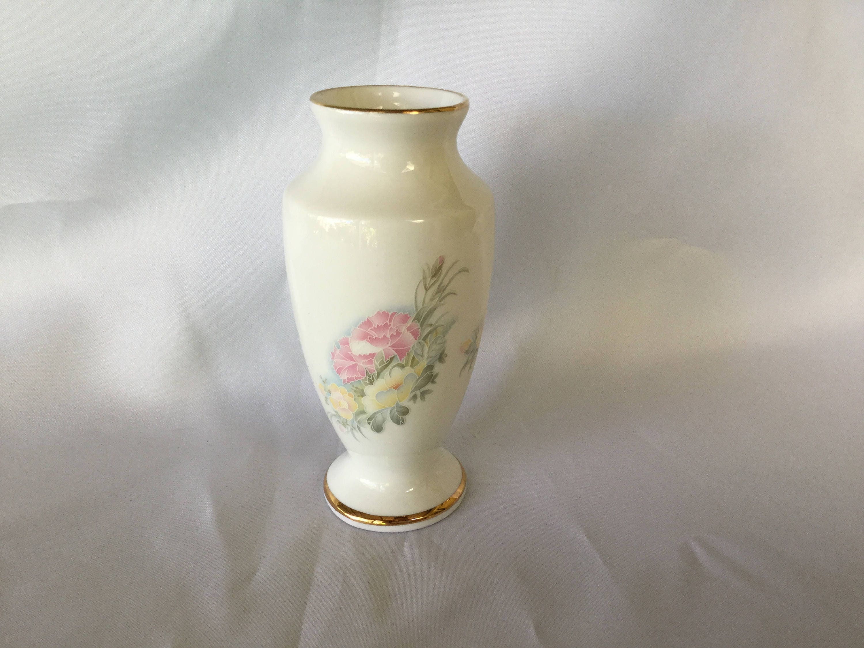【美品　カッシーナ】サヤスカ 陶磁器 花瓶 オブジェ ボウル アイボリー ヴィンテージ デビッド マイケル ファイン ボーンチャイナ フラワー