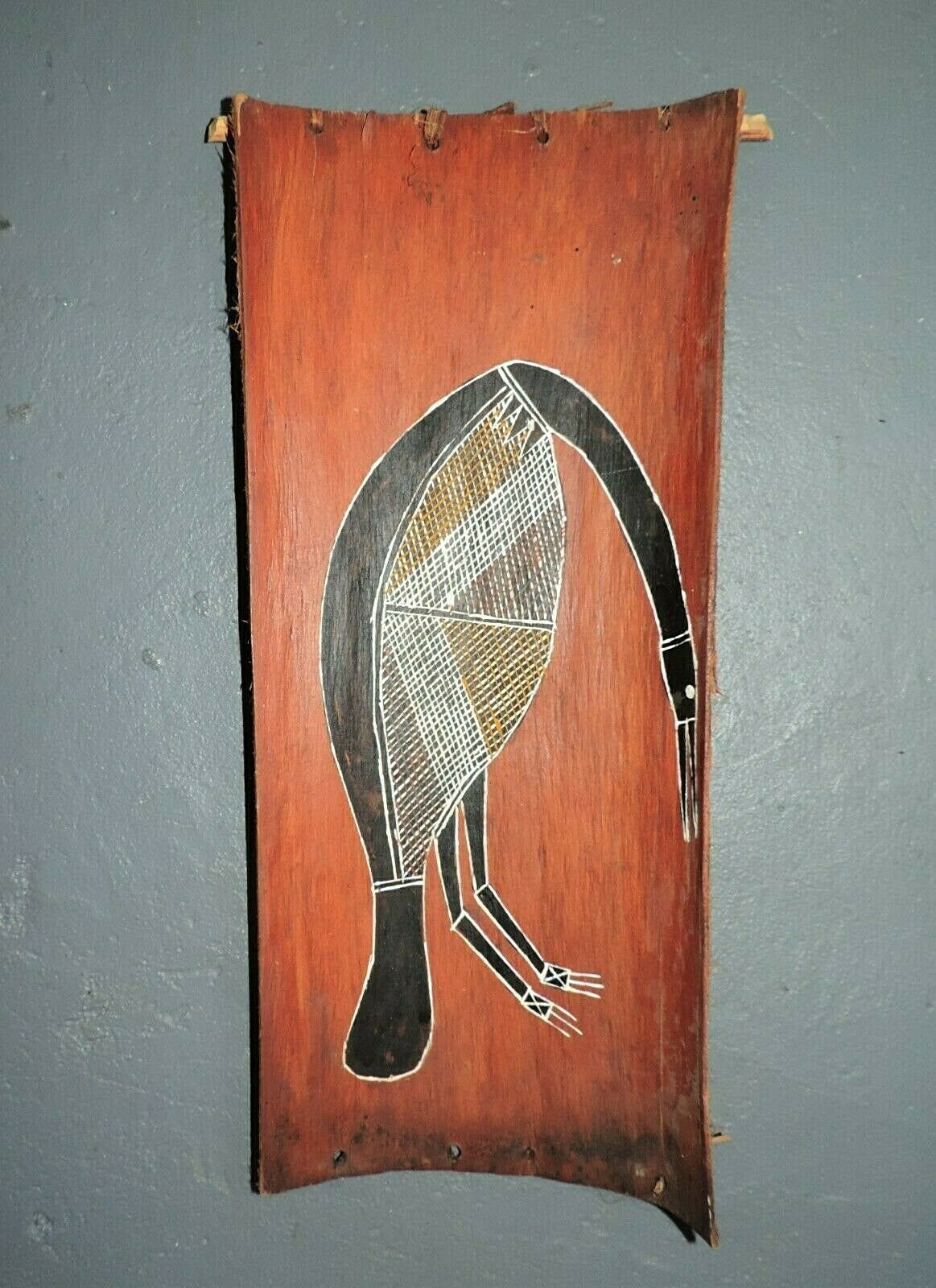 アポリジニーペイント　オーストラリア原住民　木の皮の絵画　至玉のアート　入魂 アポリジニーペイントオーストラリア原住民木の皮の絵画至玉の