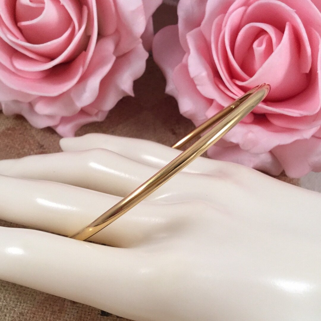 Vintage Jewellery Gold Golf Bangle Very Large Wrist Size XL Etsy