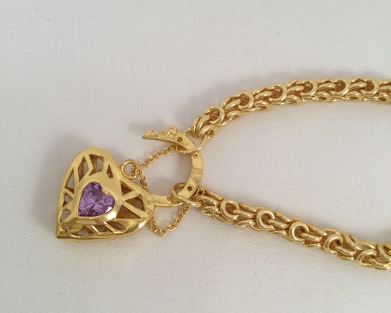 Vintage Jewellery Yellow Gold Byzantine Chain Bra… - image 4