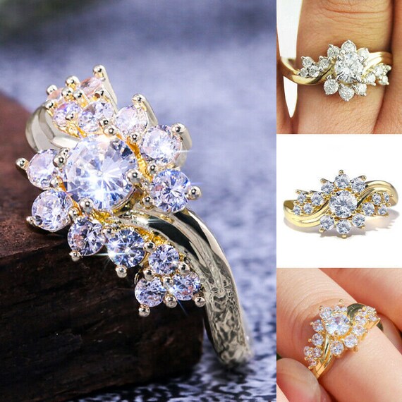 Buy Small Turquoise Flower Rings. Sterling Silver Flower Rings, Women, Girls  Ring. Gift for Her. Online in India - Etsy
