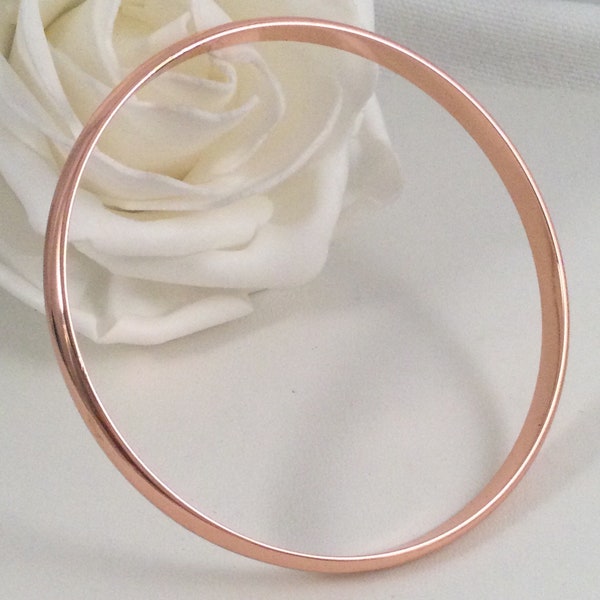 Vintage Jewelry Plain Rose Gold Bangle Jewellery Antique Art Deco Dress Jewellery wedding bridal mother bride gifts for her