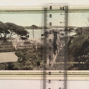 Antike vintage alte Farbfoto Postkarte The Lakes Rottnest WA Postkarte Westaustralien Australische Feiertage