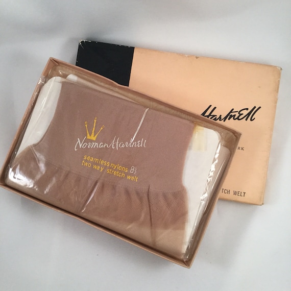 Retro Vintage Norman Hartnell Hosiery Seamless Nyl