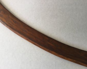 Old North West Australian Aboriginal Hooked Boomerang pietra adzed taglio Mulga Wood