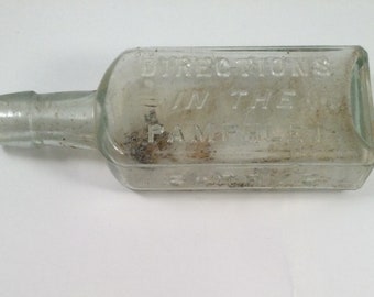 antico vintage vecchio barattolo di vetro bottiglia negozio display prop scienza medica odontoiatria farmacia farmacia pubblicità