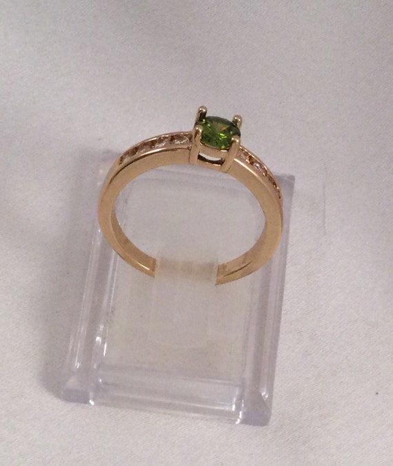 Vintage Jewellery Yellow Gold Ring with Peridot a… - image 8