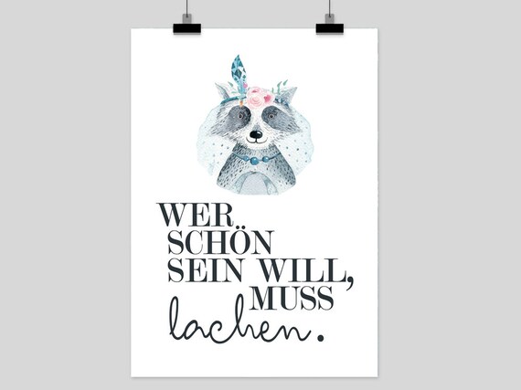 Prints Eisenherz WER SCH/ÖN SEIN WILL Kunstdruck Poster A3