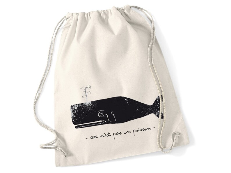 Gym Bag WHALE Screen Print Gym Bag WHALE Screen Print