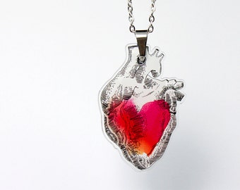 Acrylic Necklace VINTAGE HEART Finart-Jewellery