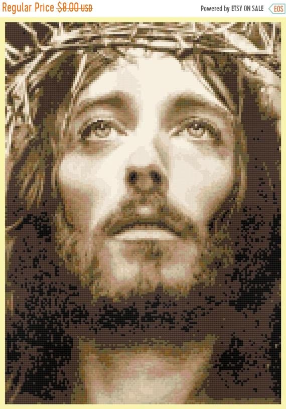 Cross Stitch jesus Pattern jesus Pdf chart embroidery Etsy