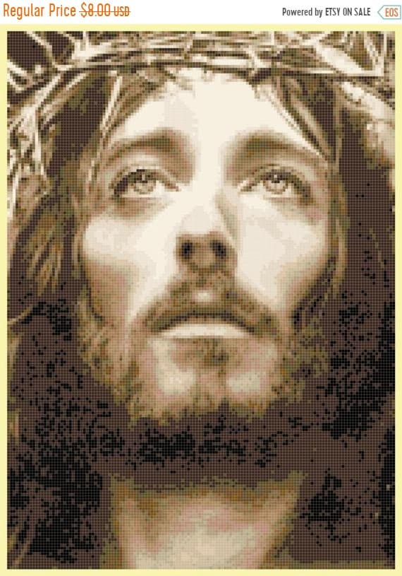 Cross Stitch Jesus Pattern Jesus Pdf Chart Embroidery Etsy