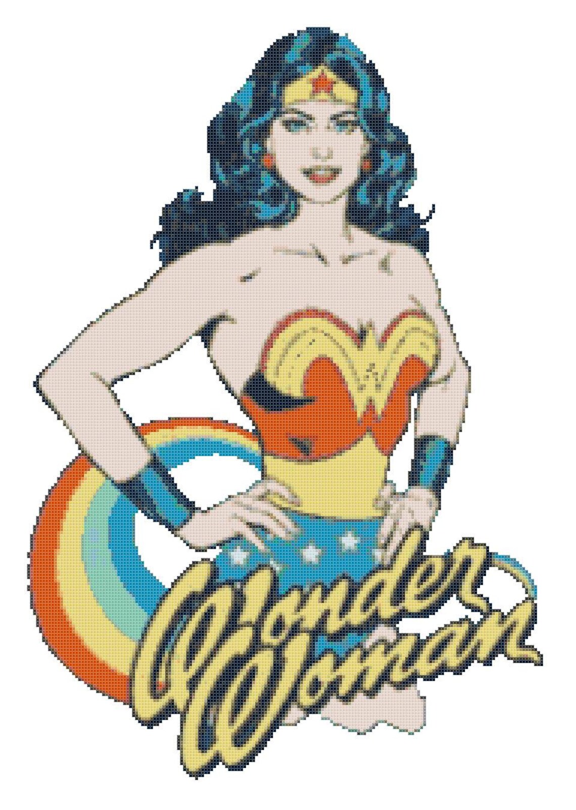 Wonder Woman Cross Stitch Pattern Wonder Woman pattern Etsy