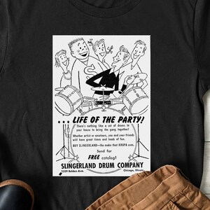 Drummer T-Shirt Funny Drummer Shirt Musician T-Shirt Retro Drum Player Tee Vintage Drummer Gift For Drummer Gig T Shirt Funny Rehearsal Tee