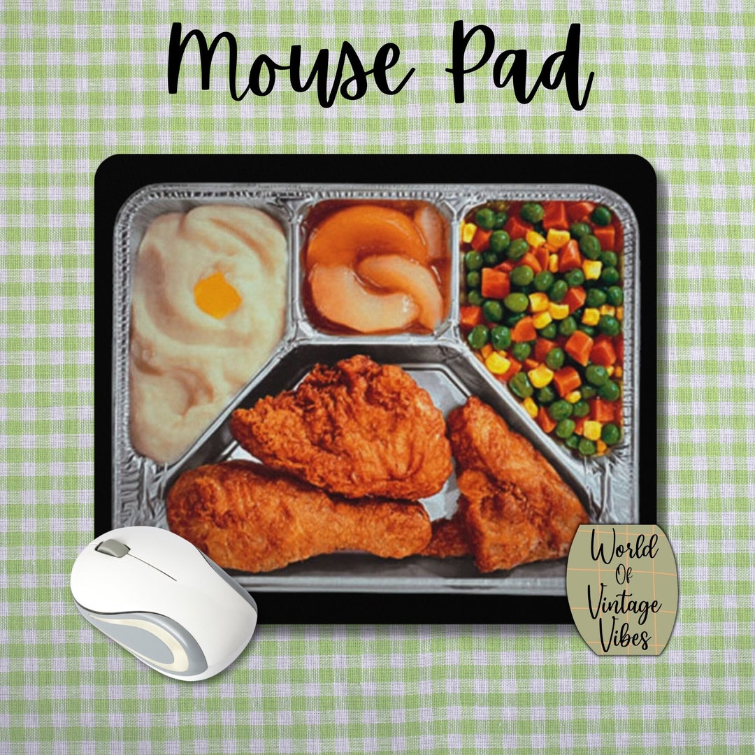 TV Dinner Mouse Pad Frozen Dinner Computer Mouse Pad Retro Mouse Pad Kitschy Office Decor Funny