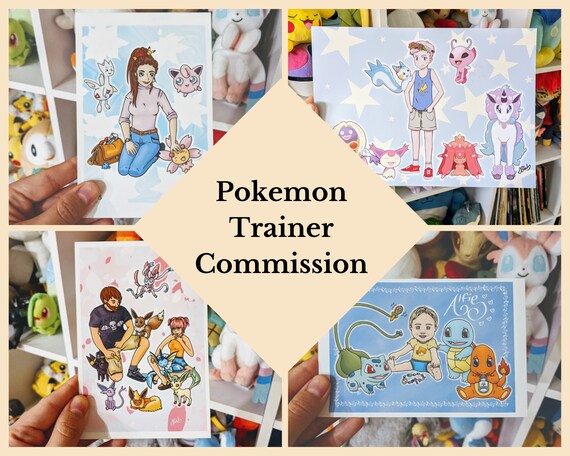 Pokemon Trainer Print Commission Etsy Pokemon Trainer Print Commission Etsy