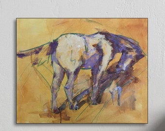 Modern Sketch Painting of Appaloosa Horse / Abstract Art with Horse / Ready to Hang Art