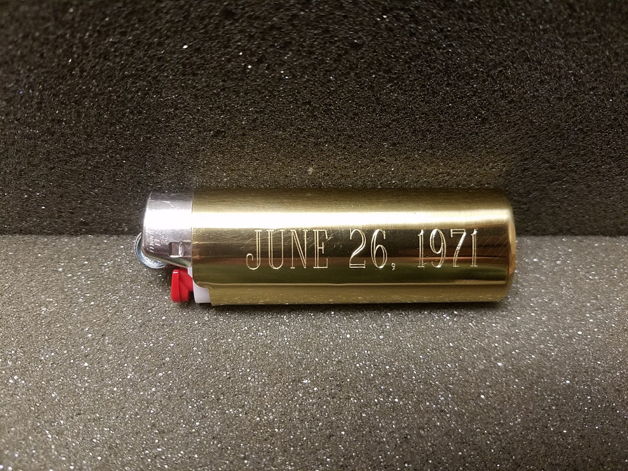 Custom Made Personalized 40 yr old Brass Lighter Case w1971 Penny & New