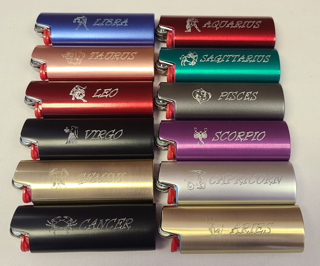 ZODIAC Lighter Case W/new BIC Lighter Etsy