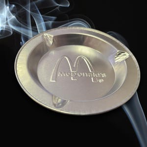 McDonald's Vintage Aluminum Ashtrays 3.5" Wide (4 count)