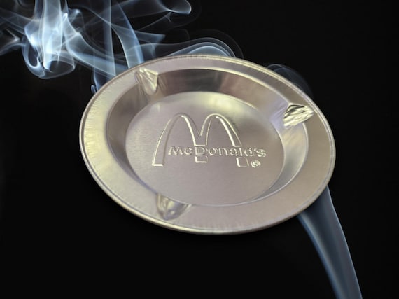 ビンテージ マックトラックス ashtray 当時物 灰皿 アメリカ 雑貨 L1 Mcdonald's Vintage Aluminum Ashtrays 3.5