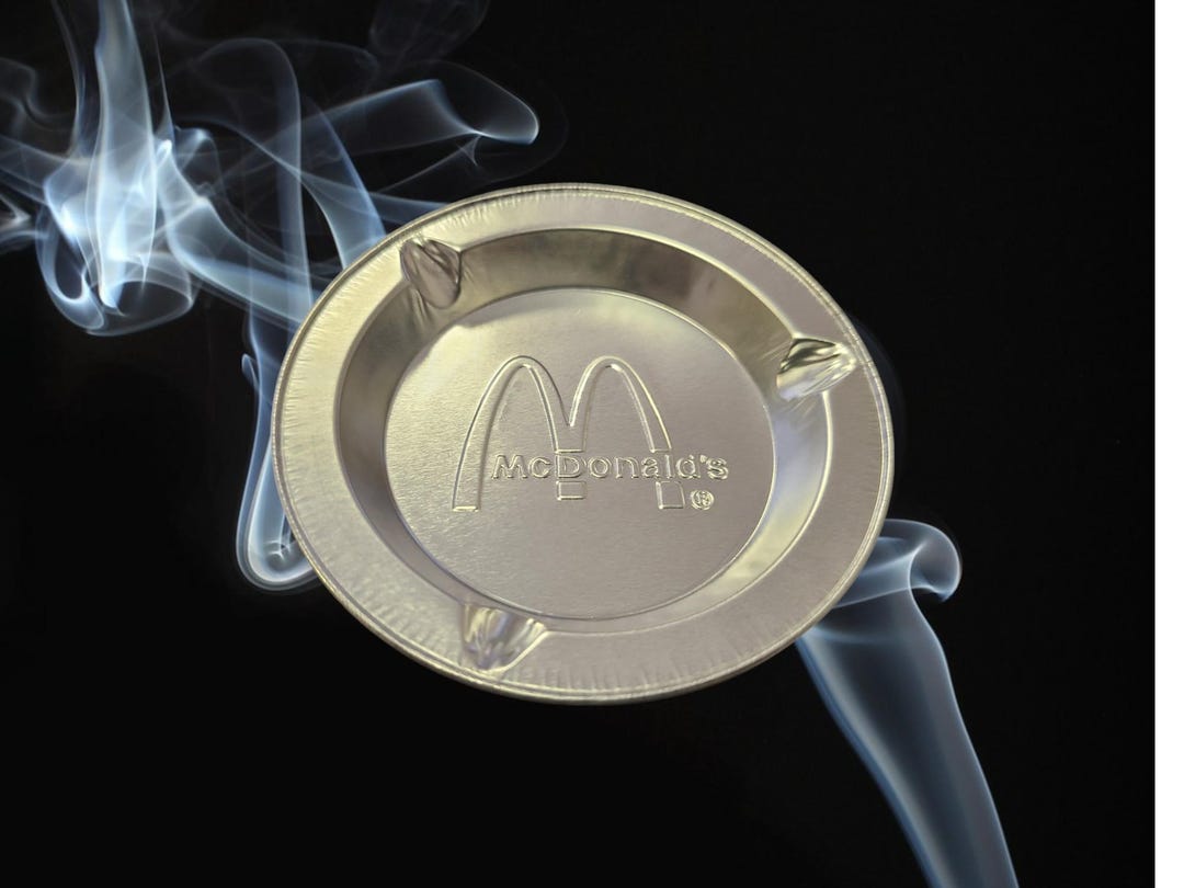 Mcdonald's Vintage Aluminum Ashtrays 3.5