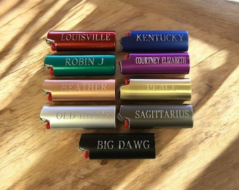 Personalized Lighter Case w/New BIC Lighter *9 colors to choose from