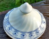 Vintage Johnson Brothers BLUE NORDIC Coffee Teapot Lid Blue Onion