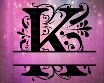 Split Regal Monogram Font Alphabet SVG EPS PDF jpg dxf png Digital Cutting Files Graphic invitation decal heat transfer shirt iron on (133C)