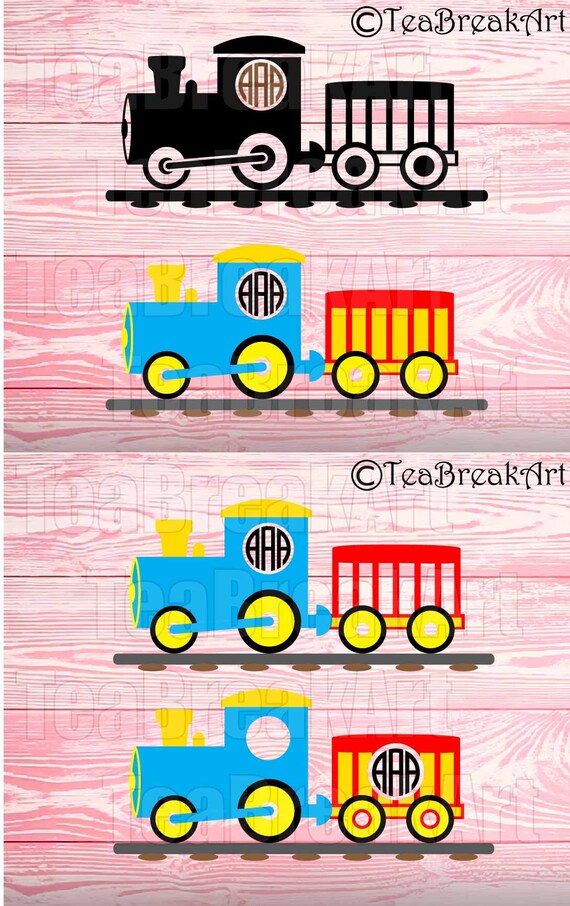 Download Train monogram Cutting Files SVG PNG EPS dxf design ...