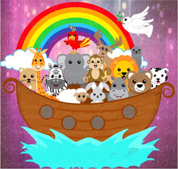 Noah's Ark Clipart V3 Digital Clipart Graphics Personal | Etsy