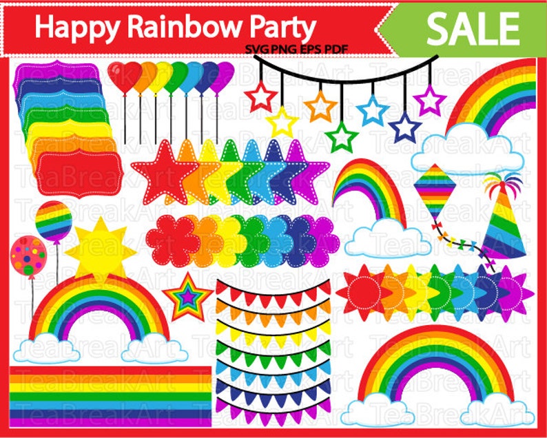 Download Happy Rainbow Party Cutting Files SVG PNG EPS pdf jpg jpeg ...