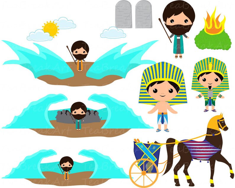 Moses Clipart Digital Clip Art Graphics for - Etsy