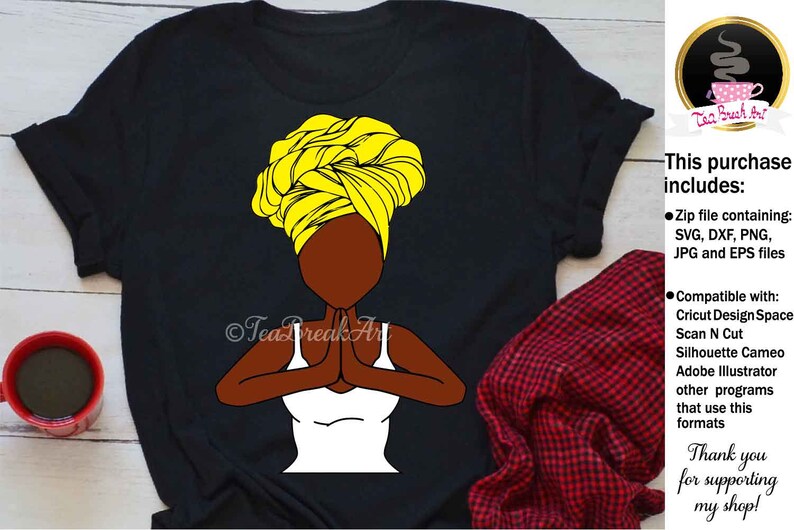 Download Black woman Praying Nubian Queen SvG African American ...