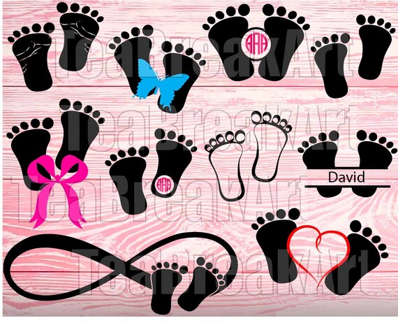 Empreinte De Bebe Cutting Files Svg Png Dxf Jpg Infini Design Etsy