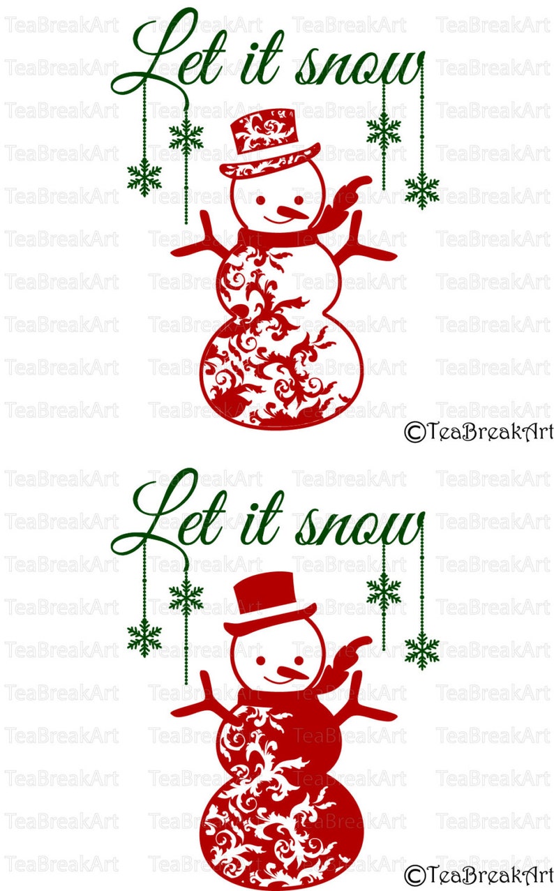 Download Let it snow Snowman Christmas Word Art Typography PNG EPS ...