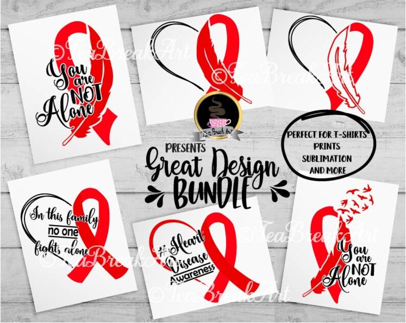 Download Heart Disease Awareness No one Fight Alone Cutting Files ...