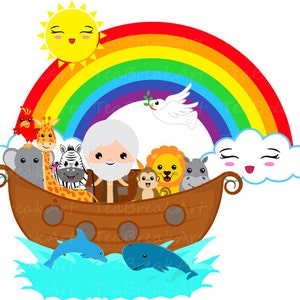 Noah's Ark Whole Set Clipart Digital Graphics for Personal - Etsy