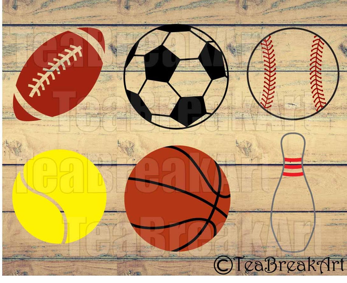 All Sports Cutting Files SVG PNG EPS Digital Clipart Instant Etsy