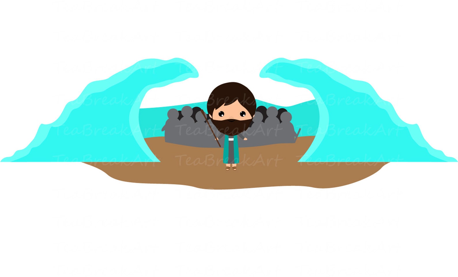 Moses Clipart Digital Clip Art Graphics for - Etsy Israel