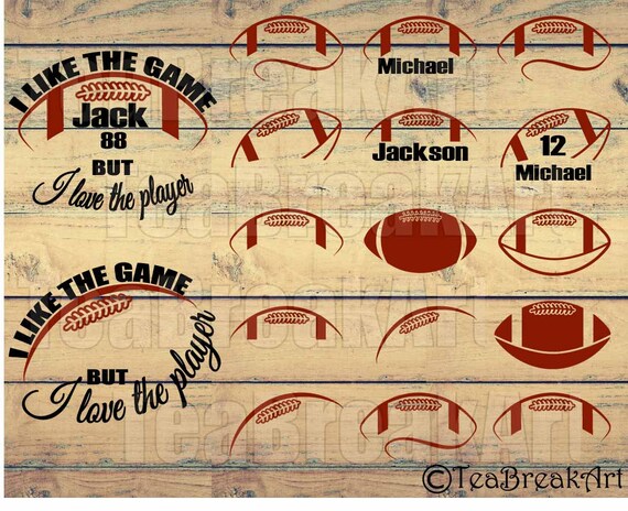 I Like The Game But I Love The Player American Football Etsy