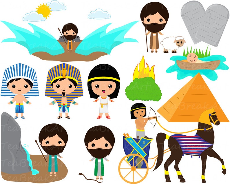 Moses Clipart Digital Clip Art Graphics for - Etsy