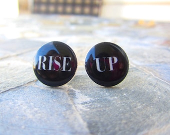 Rise Up Earrings, Stud Earrings, Post Earrings, Alexander Hamilton Earrings,Alexander Hamilton Jewelry, Hamilton Musical, Broadway Musical