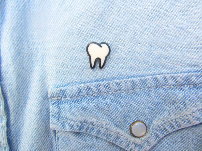 Tooth Lapel Pin Teeth Pin Tooth Accessories Dental Gift Etsy