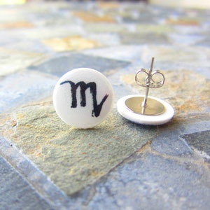 Scorpio Zodiac Earrings, Scorpio Jewelry, Zodiac Jewelry, Astrology Earrings, Astrology Jewelry, Scorpio Constellation, Zodiac Art Gift
