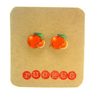 Orange Earrings, Orange Jewelry, Orange Slice, Fruit Earrings, Fruit Jewelry, Food Jewelry, Food Earrings, Food Lover, Food Gift, Citrus