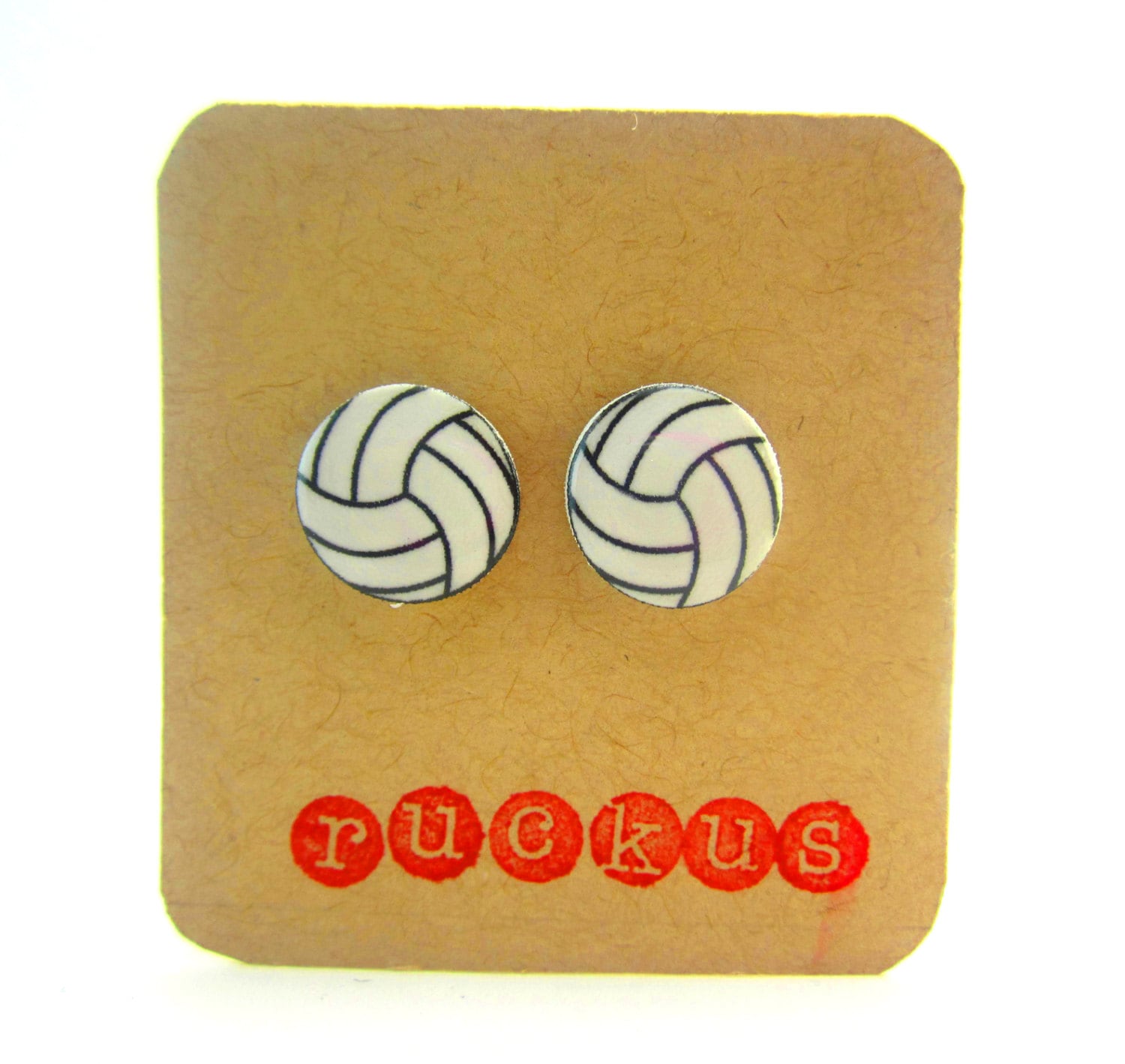 Volleyball Stud Earrings Volleyball Jewelry Sports Earrings Etsy