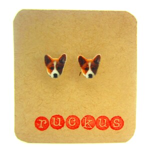 Corgi Stud Earrings, Corgi Jewelry, Dog Jewelry, Dog Earrings, Post Earrings, Corgi Gift, Dog Gift, Dog Breed, Dog Lover, Pet Jewelry